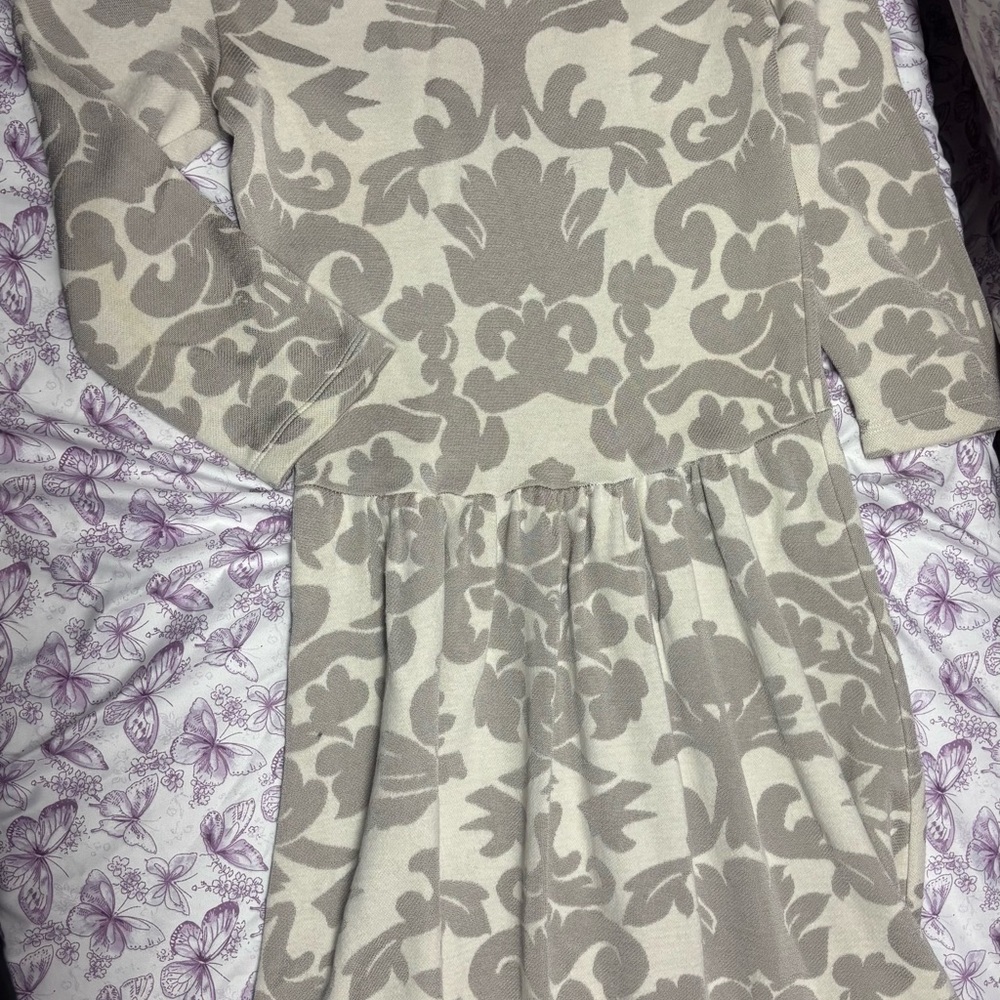Bar III Beige and Grey Dress